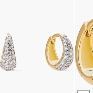 Ana Luisa Nate Pavé Huggie Hoop Earrings